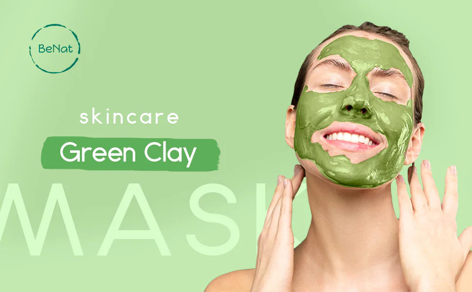 Groene klei masker