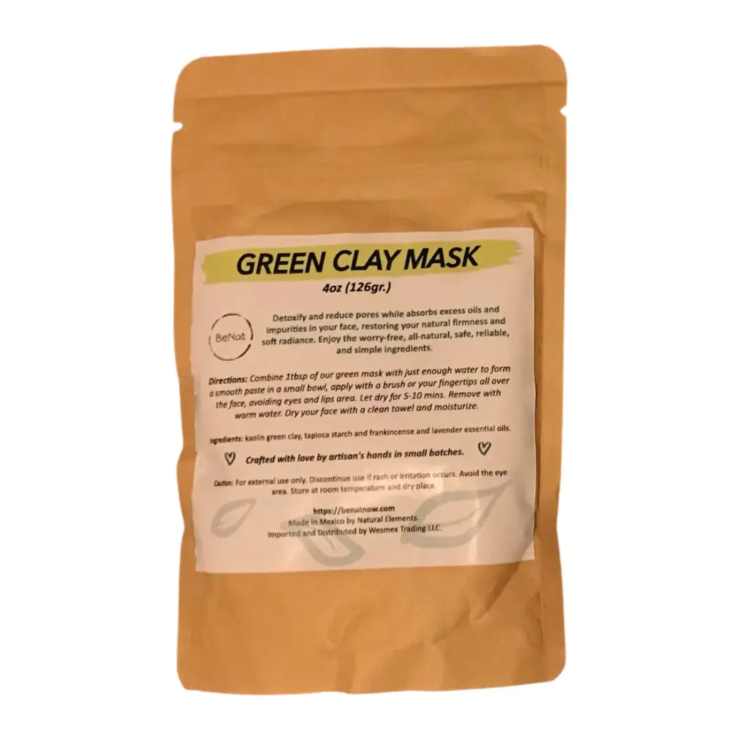 Groene klei masker